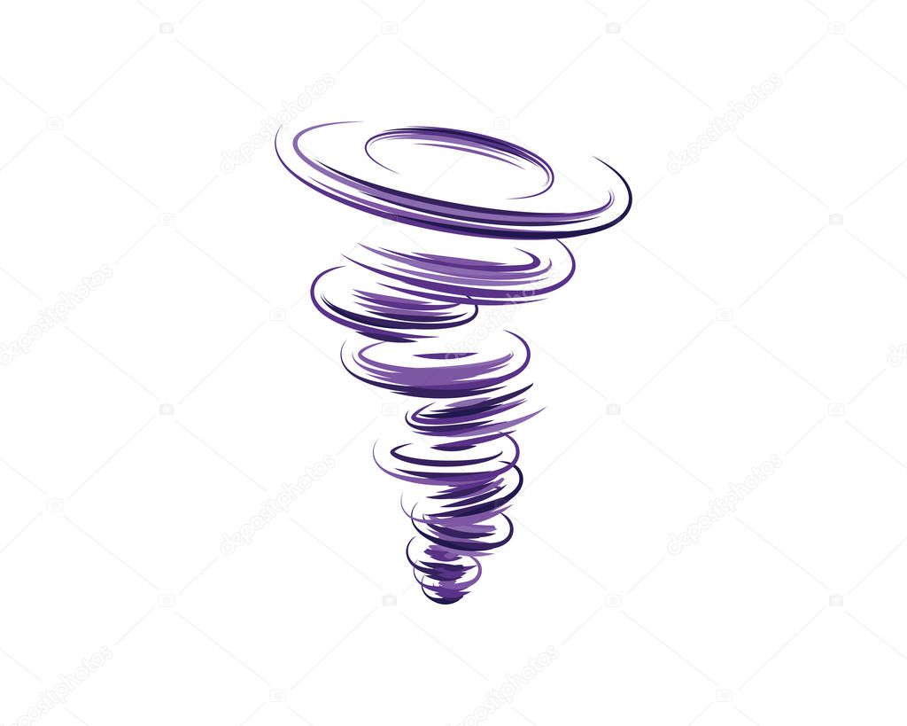 Tornado logo symbol vector illustration design