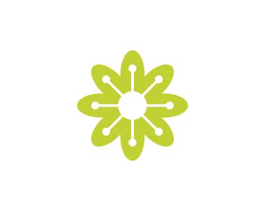 çiçek vektör tasarım şablonu çizimi