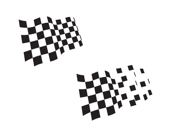 Race Vlag Pictogram Eenvoudige Ontwerp Illustratie Vector — Stockvector