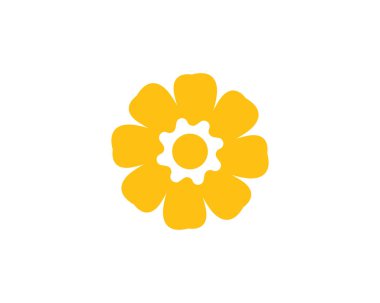 çiçek vektör tasarım şablonu çizimi