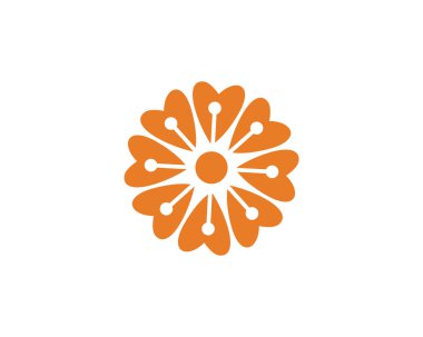 çiçek vektör tasarım şablonu çizimi