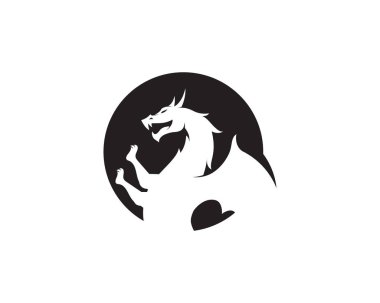 Dragon vektör resimleme logo şablonu