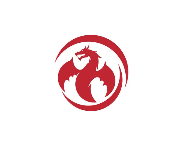 Dragon Vektör Resimleme Logo Şablonu — Stok Vektör