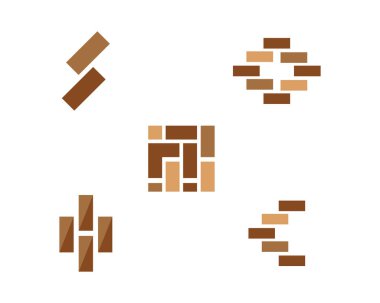 Tuğla duvar simge vektör çizim tasarım