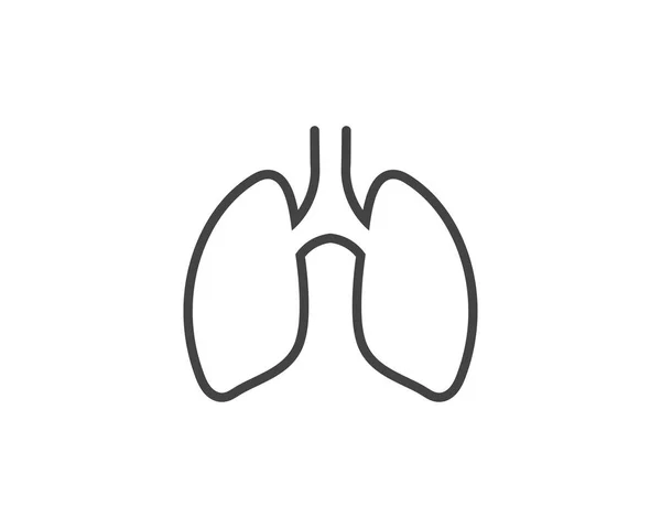 Tüdő Ikon Vektoros Illusztráció Tervezés — Stock Vector