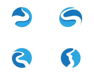 Nehir vektörü resimleme tasarımı
