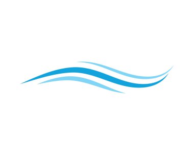Su dalgası simgesi vektör çizim logosu