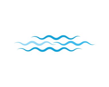 Su dalgası simgesi vektör çizim logosu