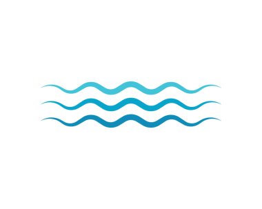 Su dalgası simgesi vektör çizim logosu