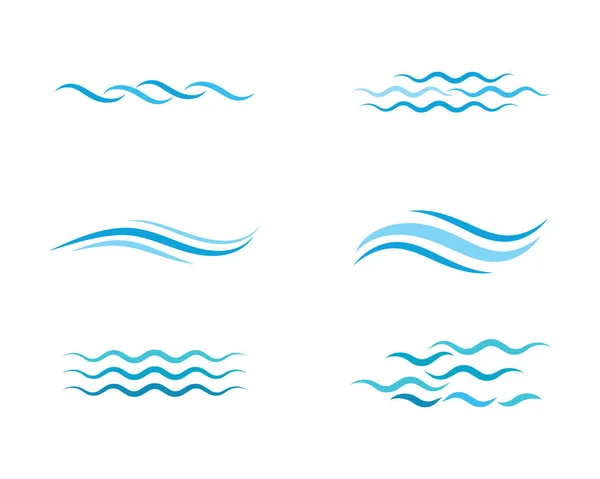 Image Vectorielle Icône Onde Eau Logo Design — Image vectorielle