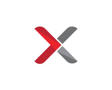 X Harfi Logo Şablonu vektör resimleme tasarımı