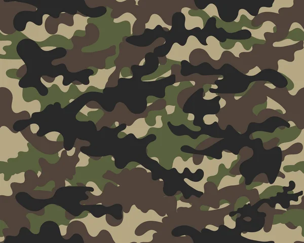 Textur Kamouflage Militära Upprepar Sömlös Armé Illustration — Stock vektor