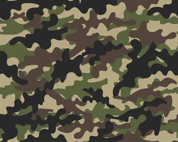 Textur Camouflage Militär Wiederholt Nahtlose Armee Illustration — Stockvektor