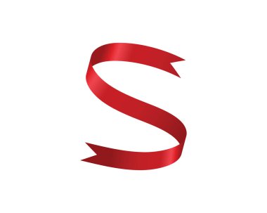 Kırmızı kurdele Vektör illüstrasyon tasarımı