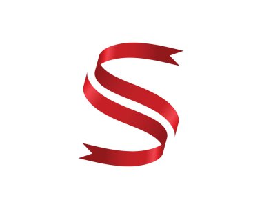 Kırmızı kurdele Vektör illüstrasyon tasarımı