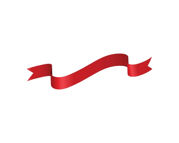 Ruban Rouge Illustration Vectorielle — Image vectorielle