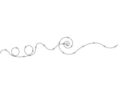 dikenli tel vektör çizim tasarım