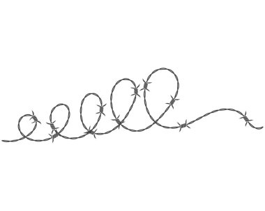 dikenli tel vektör çizim tasarım