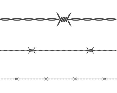 dikenli tel vektör çizim tasarım