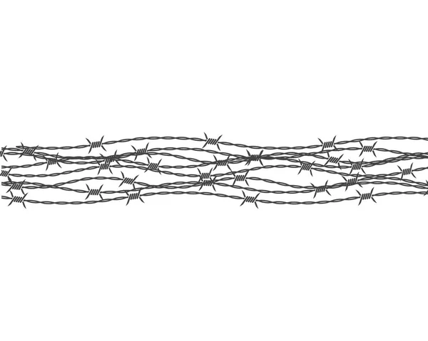 Disegno Illustrazione Vettoriale Filo Spinato — Vettoriale Stock