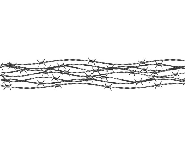 Конструкция векторной иллюстрации колючей проволоки

