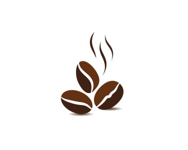 kahve çekirdeği simgesi vektör çizimi şablonu