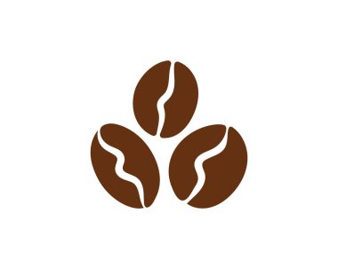 kahve çekirdeği simgesi vektör çizimi şablonu