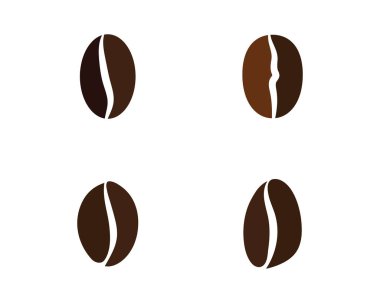 kahve çekirdeği simgesi vektör çizimi şablonu