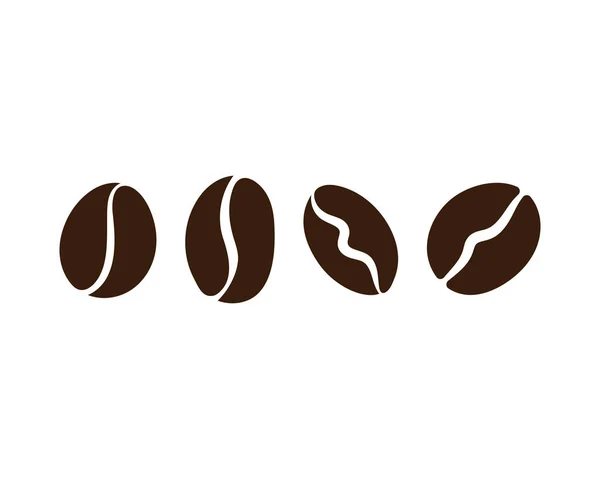 Kaffeebohnen Symbol Vektor Illustration Vorlage — Stockvektor