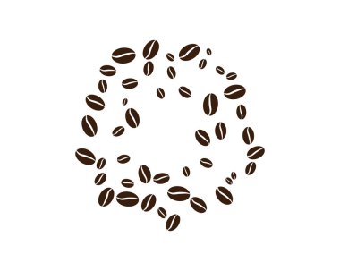 kahve çekirdeği simgesi vektör çizimi şablonu