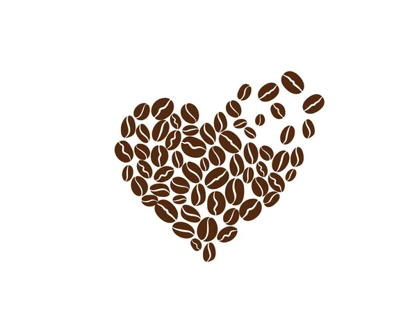 Coffee Bean Icon Vector Illustration Template — Stock Vector