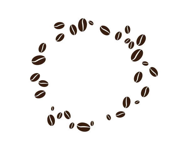 Kaffeebohnen Symbol Vektor Illustration Vorlage — Stockvektor