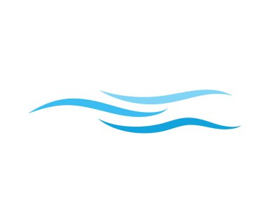 Su dalgası simgesi vektör çizim logosu