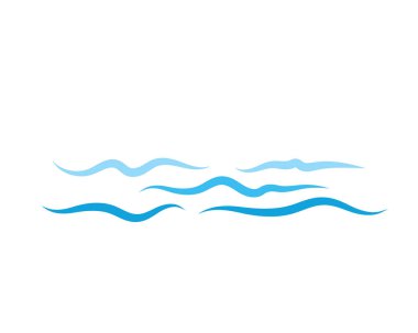 Su dalgası simgesi vektör çizim logosu