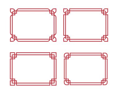 Çin sınır vektörü illüstrasyon tasarım şablonu