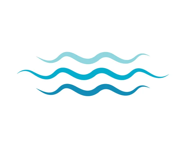 Wasser Welle Symbol Vektor Illustration Design Logo — Stockvektor