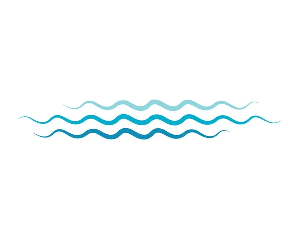 Wasser Welle Symbol Vektor Illustration Design Logo — Stockvektor