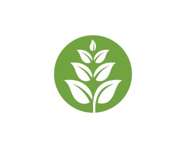 Yeşil ağaç yaprağı ekolojisi logoları