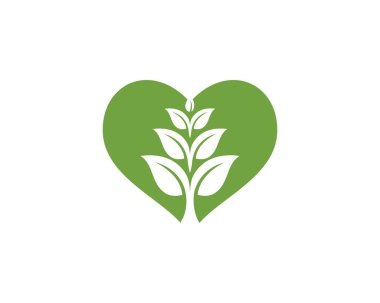 Yeşil ağaç yaprağı ekolojisi logoları