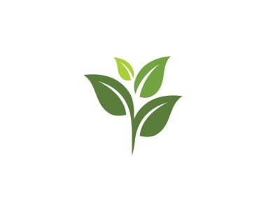 Yeşil ağaç yaprağı ekolojisi logoları