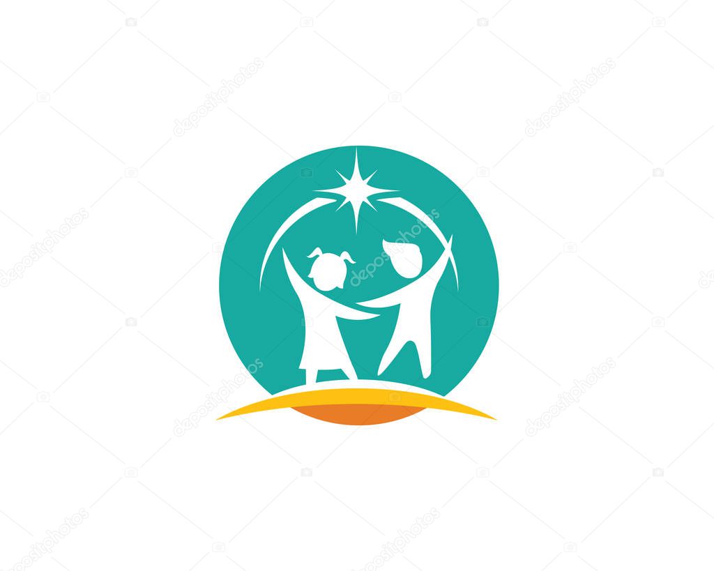 Kids concept vector illustration icon design