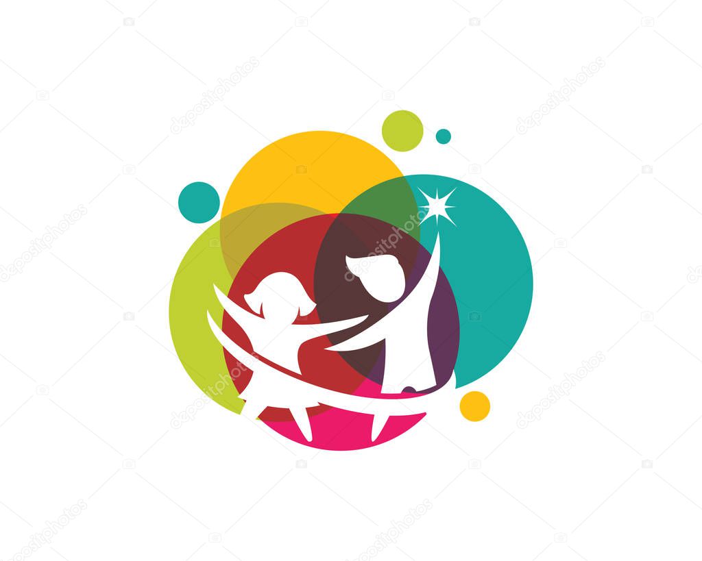 Kids concept vector illustration icon design