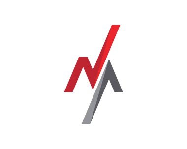 M harfi Logo şablonu vektör