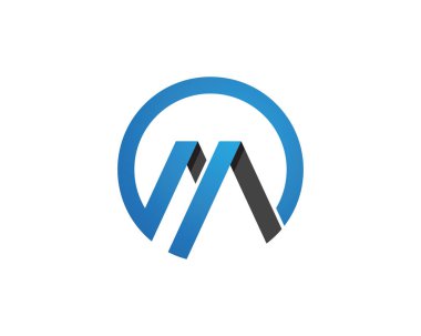 M harfi Logo şablonu vektör