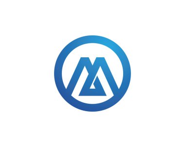 M harfi Logo şablonu vektör