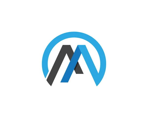 M Carta Logo Plantilla vector — Vector de stock