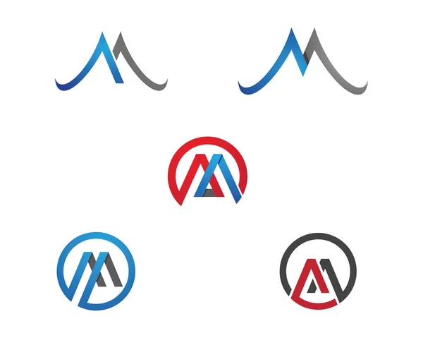 M επιστολή λογότυπο πρότυπο διάνυσμα — Διανυσματικό Αρχείο
