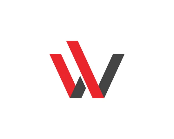 W lettera logo modello — Vettoriale Stock