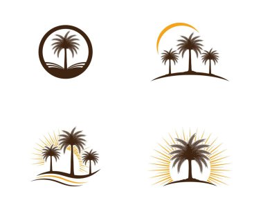 Tarih ağaç simge vektör çizim logo şablonu