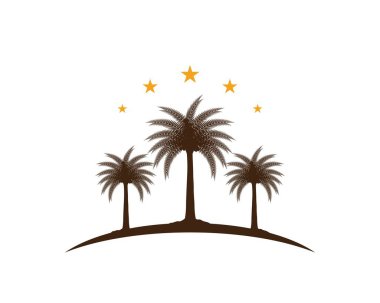 Tarih ağaç simge vektör çizim logo şablonu